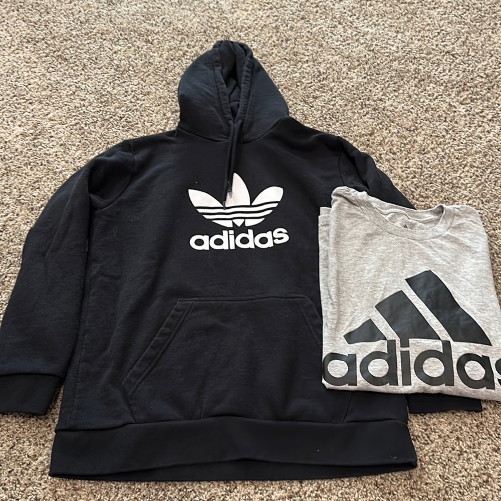 Adidas Sz M. Hoodie and Tee
